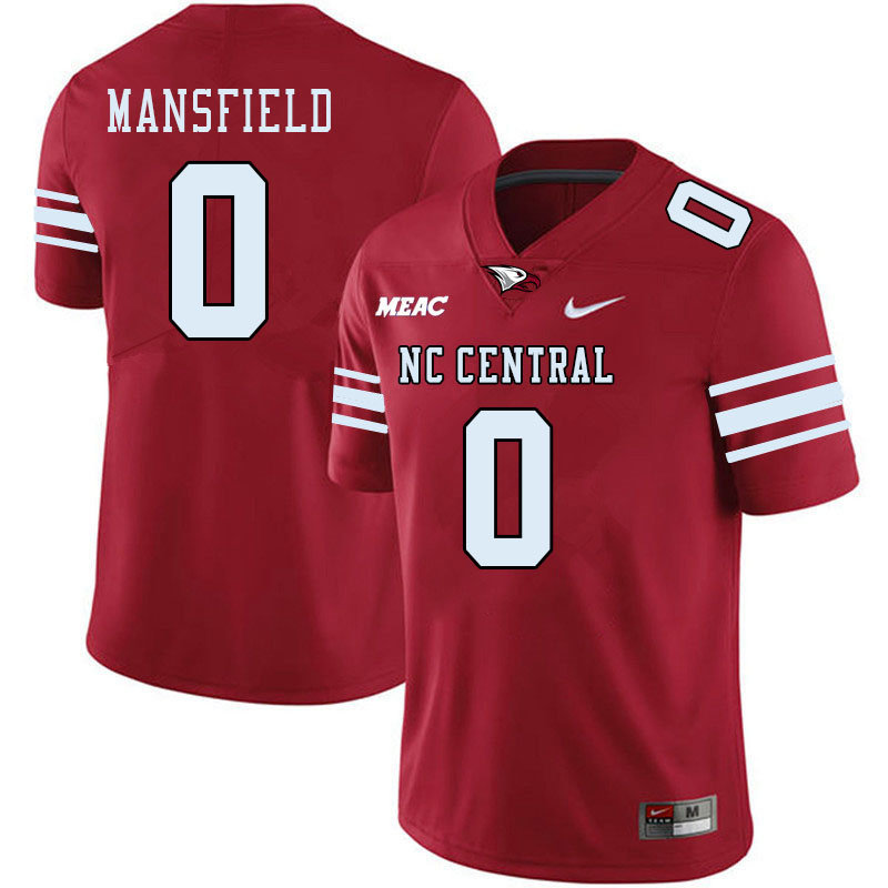 Men-Youth #0 Quantez Mansfield North Carolina Central Eagles 2023 College Football Jerseys Stitched-